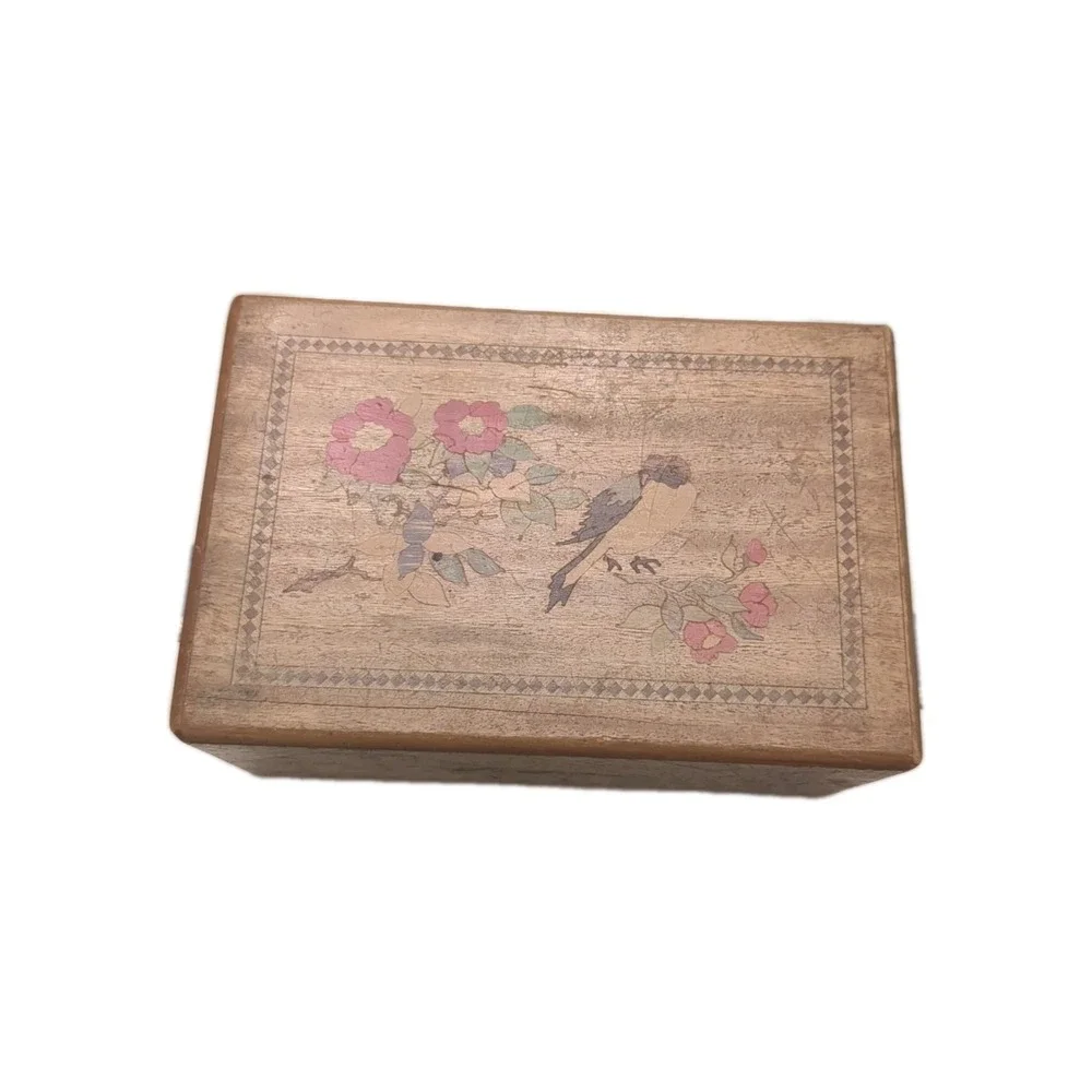 Vintage Japanese Bird Wooden Trick Box /‎ Puzzle Box (Himitsu-Bako)